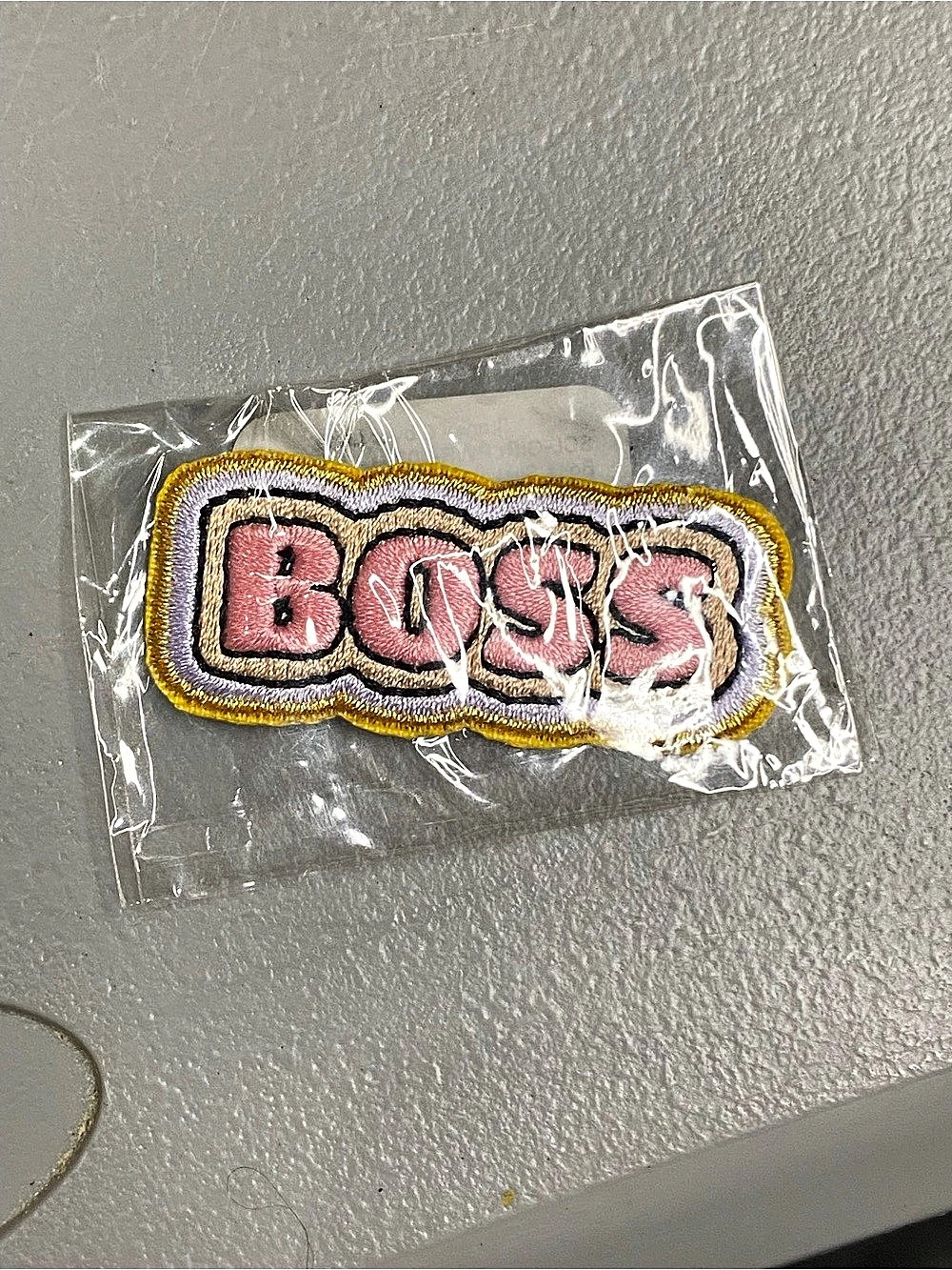 Stoney Clover Lane Embroidered BOSS Patch Pink & Black